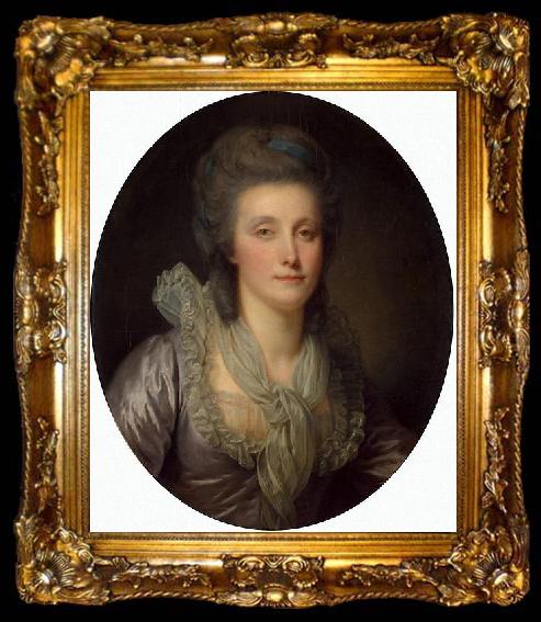 framed  Jean-Baptiste Greuze Portrait of the Countess Schouwaloff, ta009-2